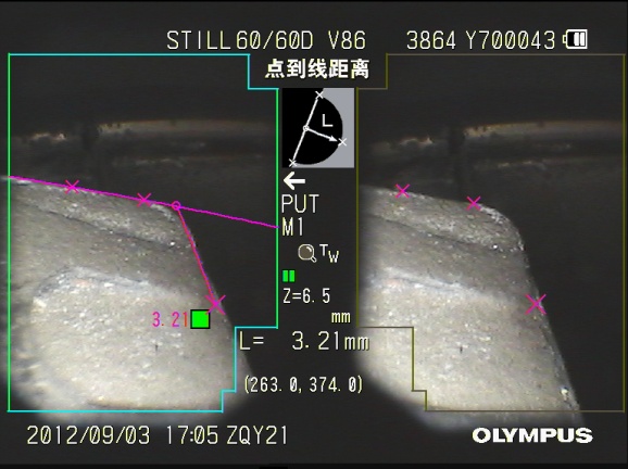 分段測量 L1=3.21mm 分段測量 L1=3.21mm