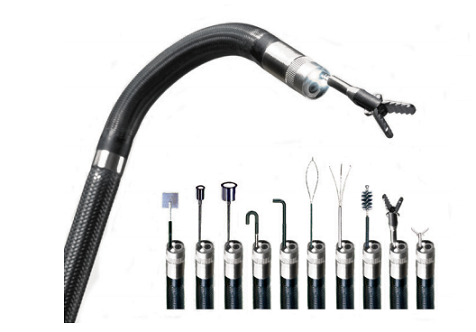 韋林工業內窺鏡內置機械手通道的探頭 異物清理解決方案:探頭內置機械手通道的工業內窺鏡